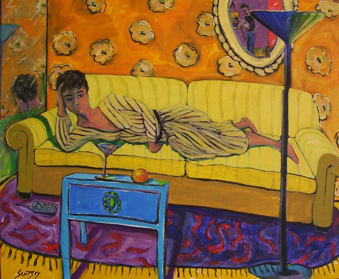 Carol on Yellow Couch