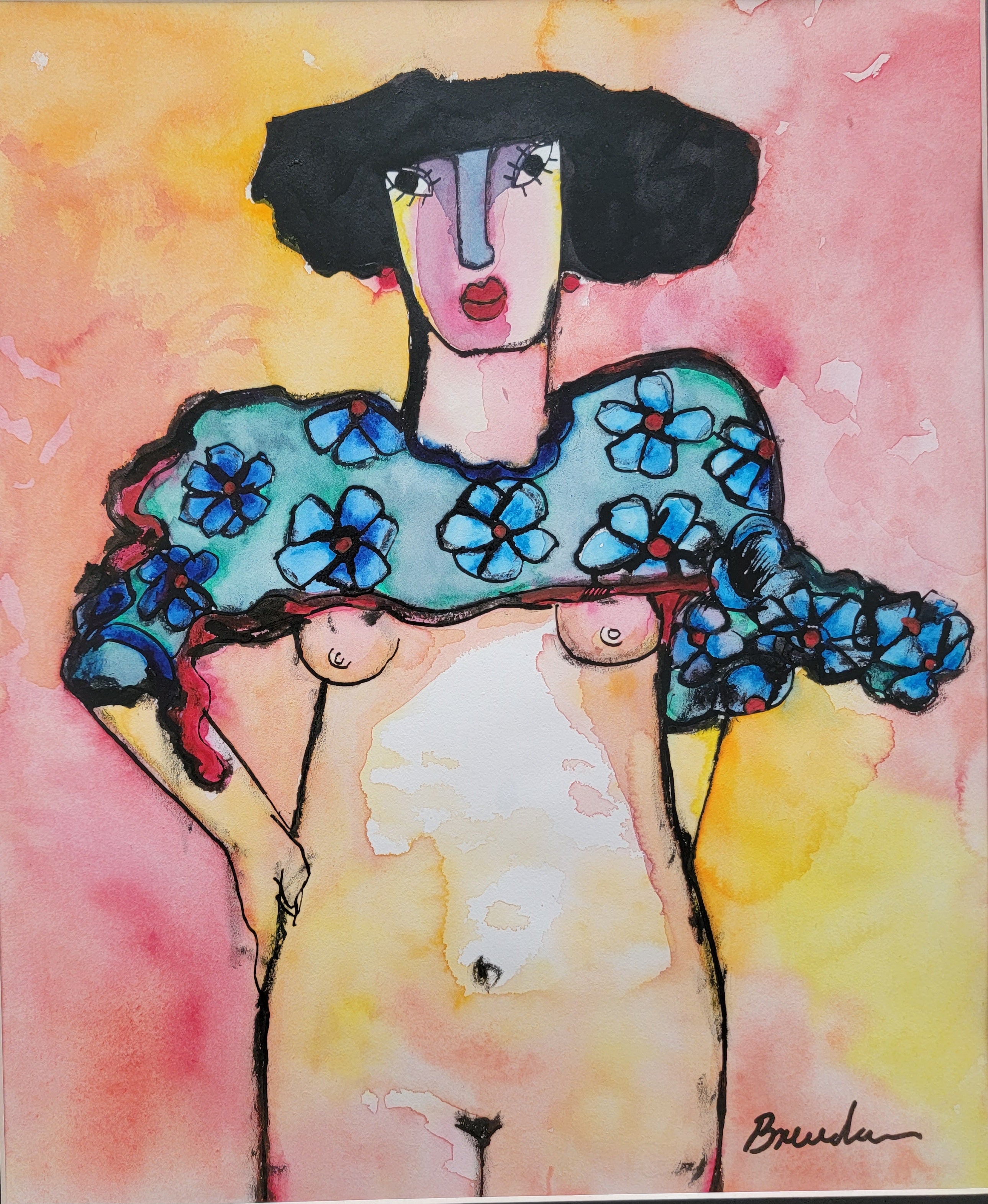 La blusa azul